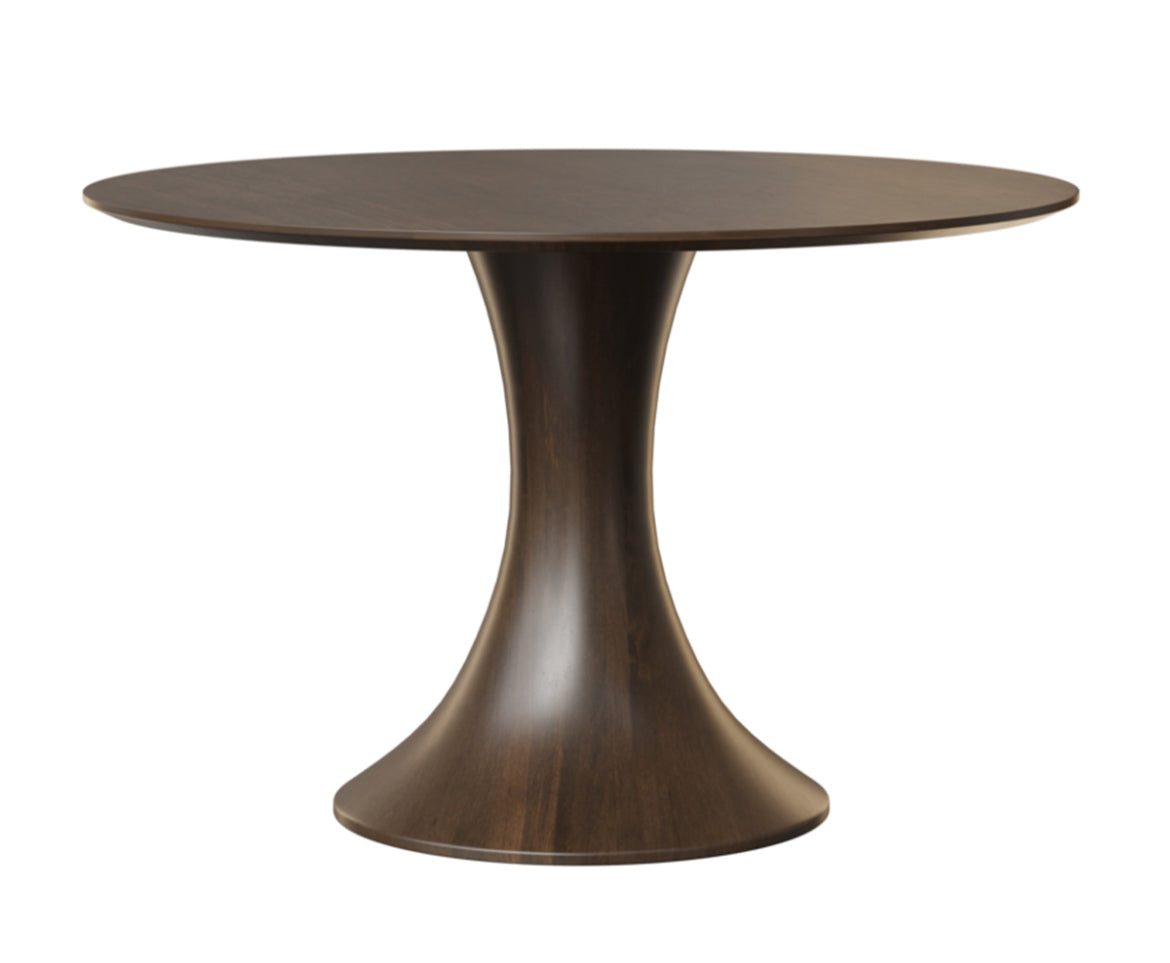 ONEIDA TABLE - SINGLE PEDESTAL - ROUND SOLID TOP - 42”