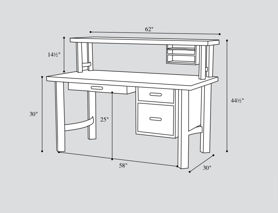 MILLENNIUM DELUXE DESK - 62”