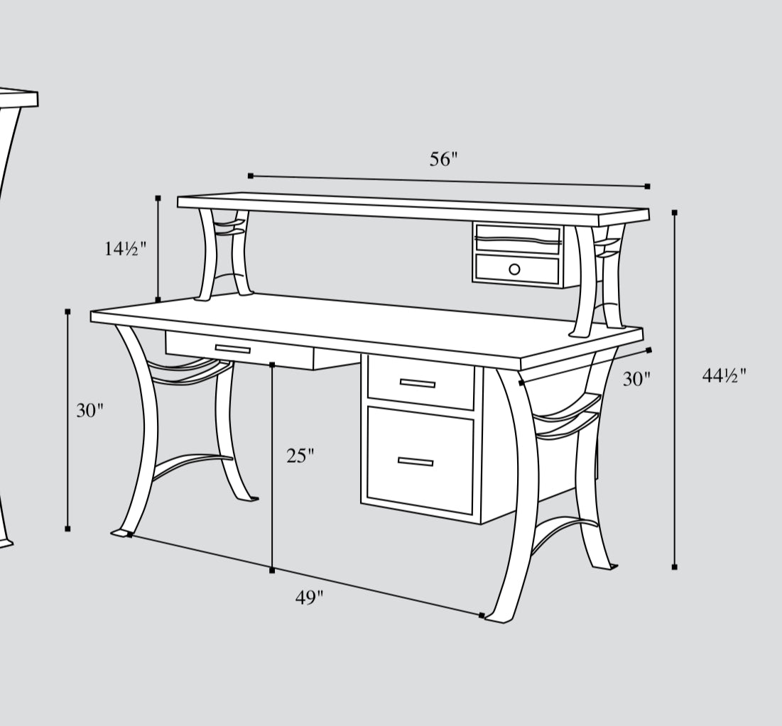 EURO WRITING DESK - 56”