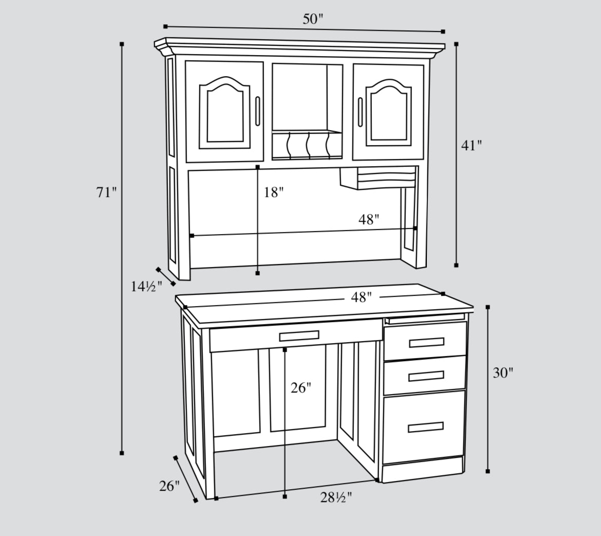 COMPUTER FLAT-TOP DESK - 48”